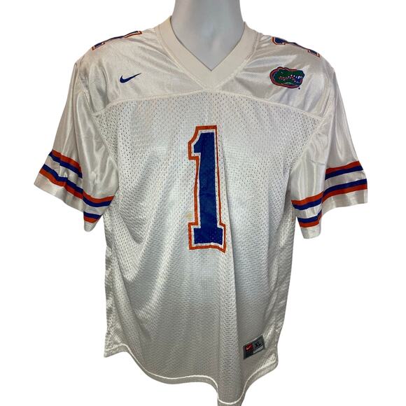 Nike Florida Gators Jersey White  #1 measurements 21x28 - Picture 1 of 10